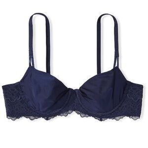 Victoria’s Secret Unlined Floral Embroidery Balconette Bra 32C